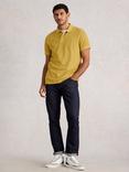 White Stuff Cotton Regular Fit Short Sleeve Utility Polo Shirt, Mid Yellow