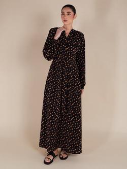 Aab Buttercup Floral Maxi Dress, Black, Black