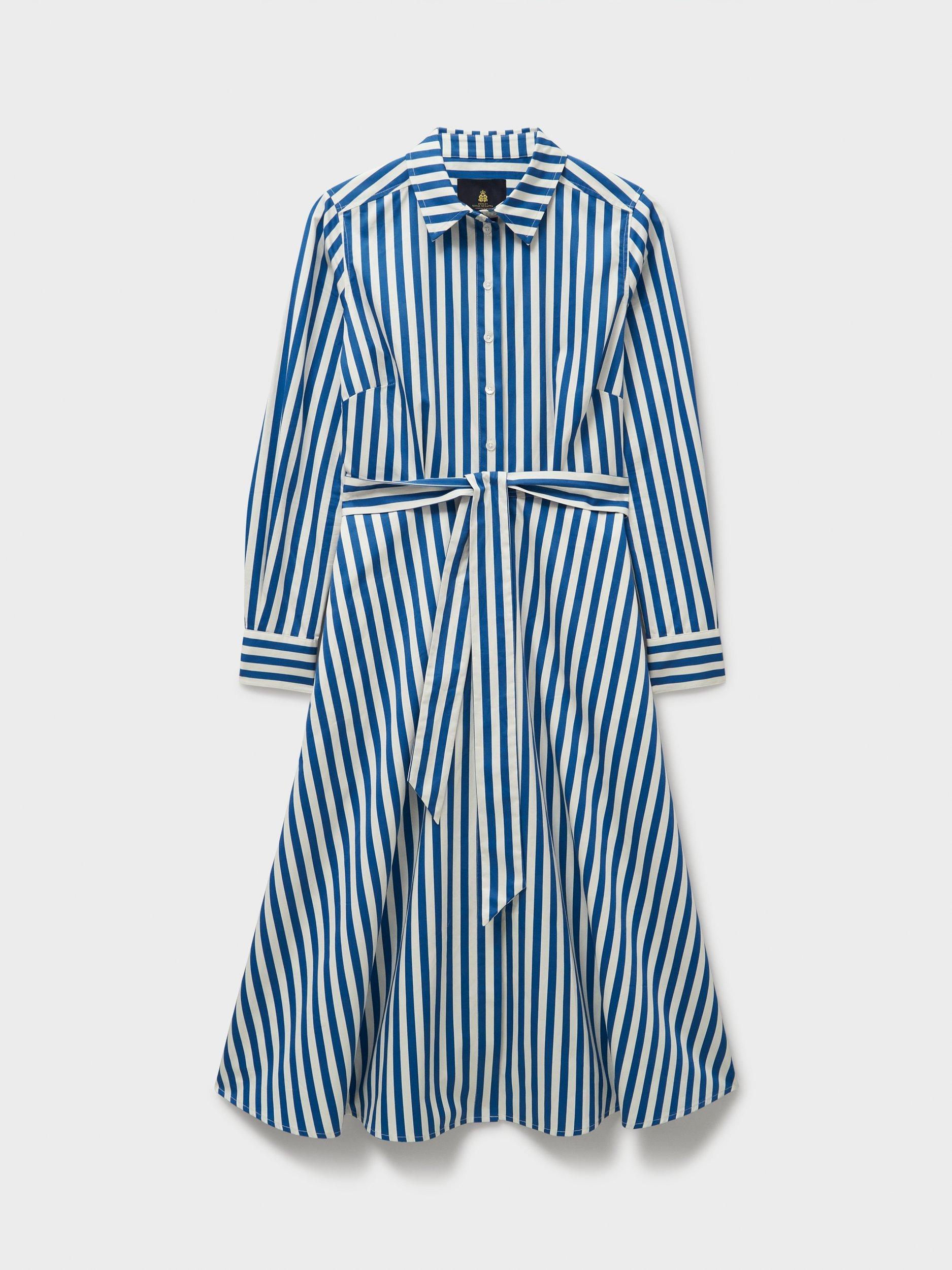 Product image 6 of 6, which shows Crew Clothing Stripe Shirt Dress, White, 10