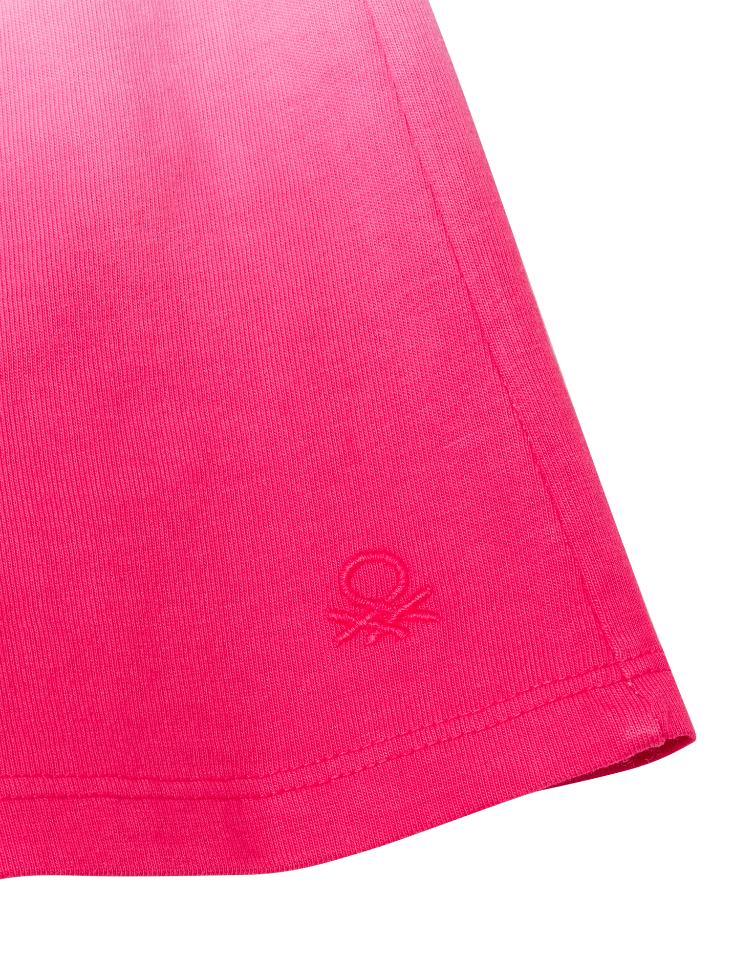 Product image 3 of 3, which shows Benetton Kids' Cotton Drawstring Shorts, Pink, 6-7 years