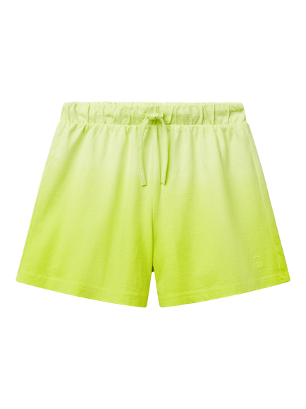 Benetton Kids' Jersey Drawstring Shorts, Lime, Lime