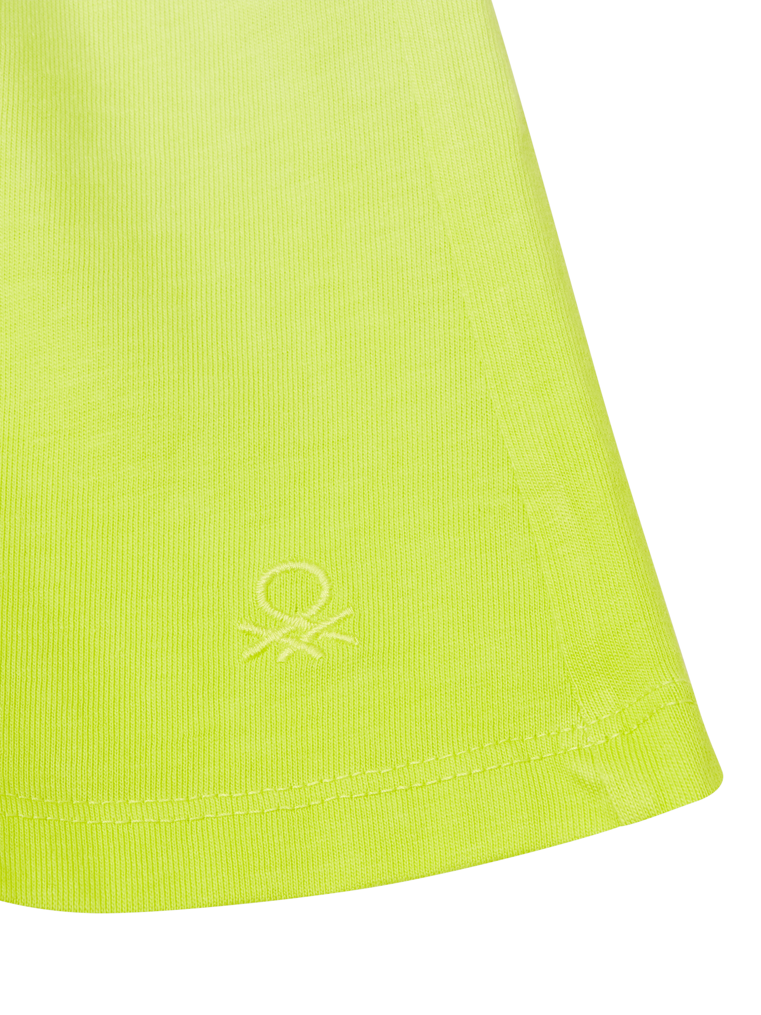 Product image 2 of 2, which shows Benetton Kids' Jersey Drawstring Shorts, Lime, 6-7 years