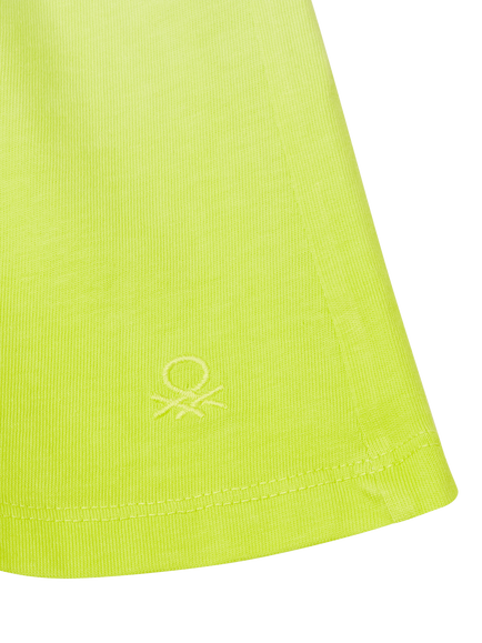 Benetton Kids' Jersey Drawstring Shorts, Lime - view 2, Lime