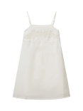 Benetton Kids' Fit and Flare Strappy Dress, Off White
