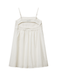 Benetton Kids' Fit and Flare Strappy Dress, Off White