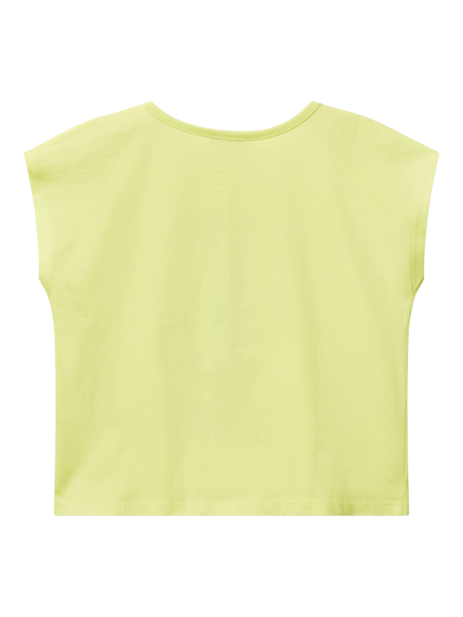 Product image 2 of 3, which shows Benetton Kids' Cotton Tropical Cactus T-Shirt, Lime, 6-7 years
