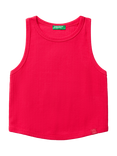 Benetton Kids' Ribbed Cotton Sleeveless Vest Top