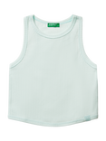 Benetton Kids' Ribbed Cotton Sleeveless Tank Top