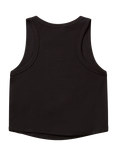 Benetton Kids' Ribbed Cotton Sleeveless Tank Top, Black