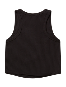 Benetton Kids' Ribbed Cotton Sleeveless Tank Top - view 2, Black
