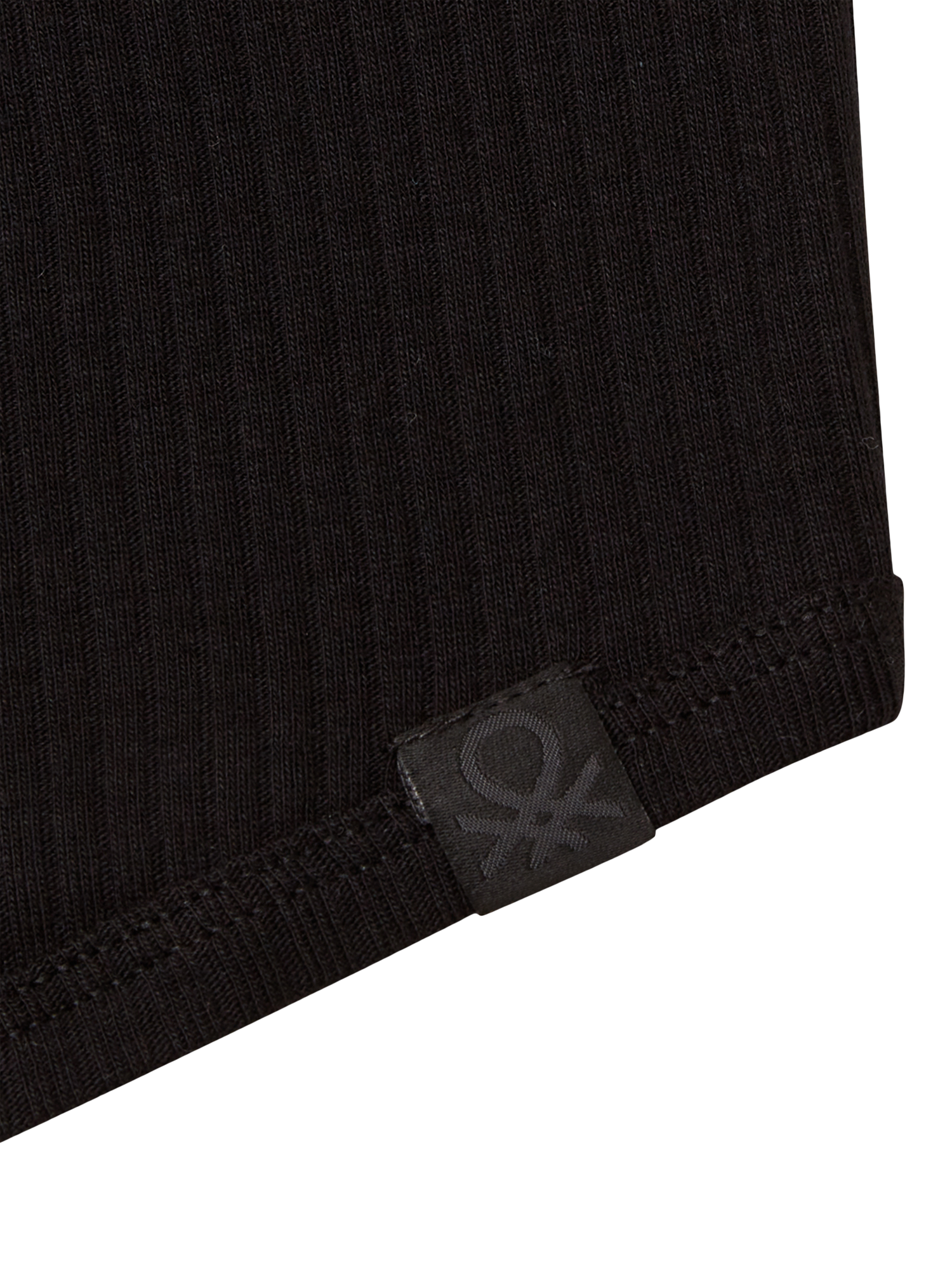 Product image 3 of 3, which shows Benetton Kids' Ribbed Cotton Sleeveless Tank Top, Black, 6-7 years