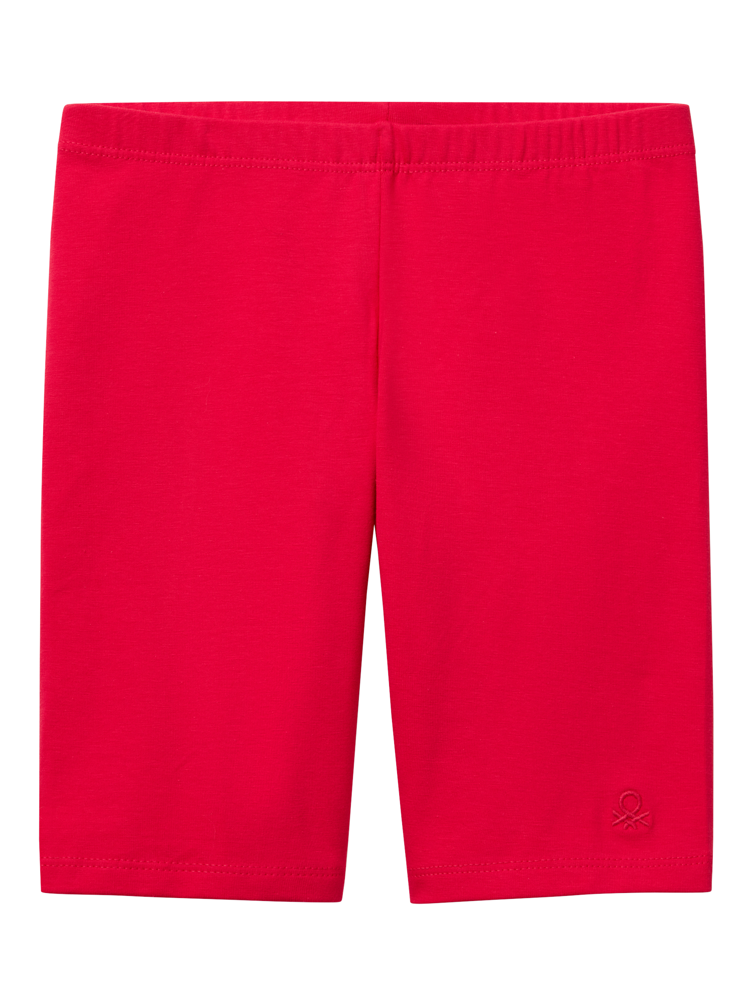 Product image 1 of 3, which shows Benetton Kids' Cotton Cycling Shorts, Fuchsia, 6-7 years