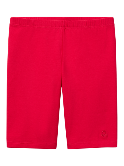 Benetton Kids' Cotton Cycling Shorts, Fuchsia