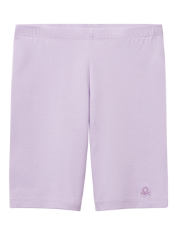 Benetton Kids' Cotton Cycling Shorts, Lilac