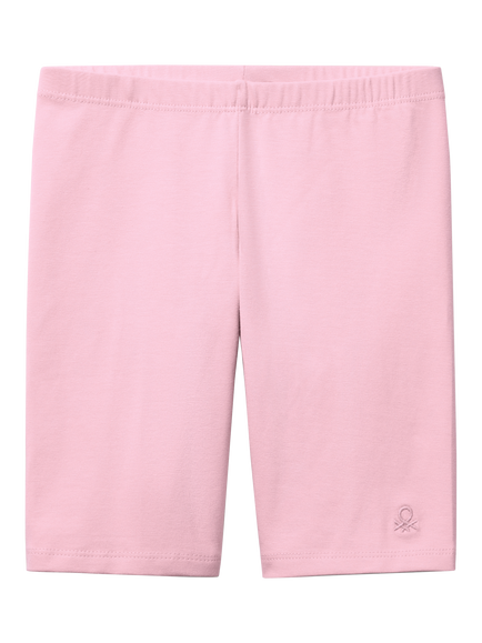 Benetton Kids' Cotton Cycling Shorts, Pink