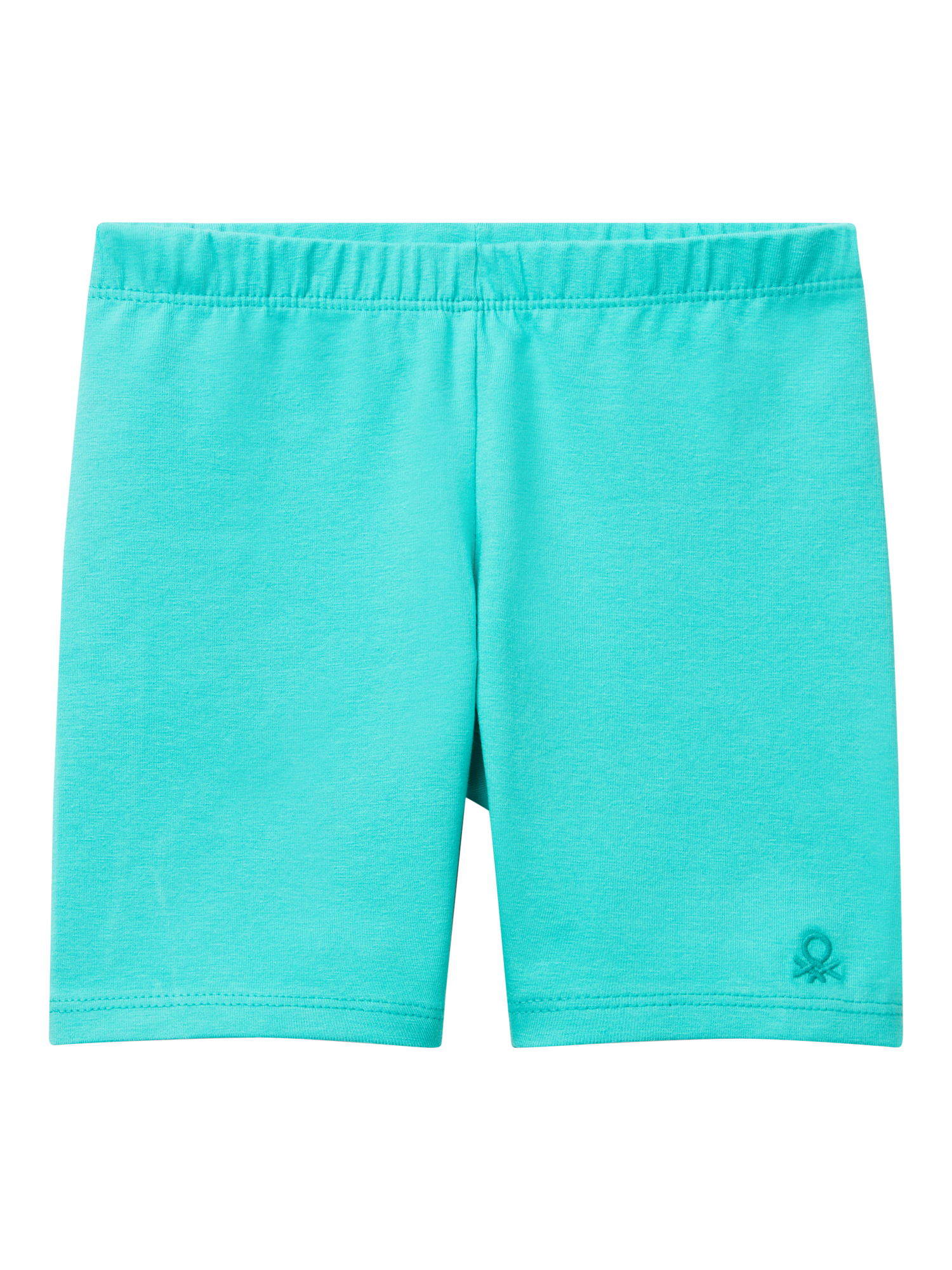 Product image 1 of 3, which shows Benetton Kids' Cotton Cycling Shorts, Teal Green, 12-18 months