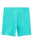 Benetton Kids' Cotton Cycling Shorts, Teal Green