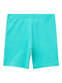 Benetton Kids' Cotton Cycling Shorts - view 2, Teal Green