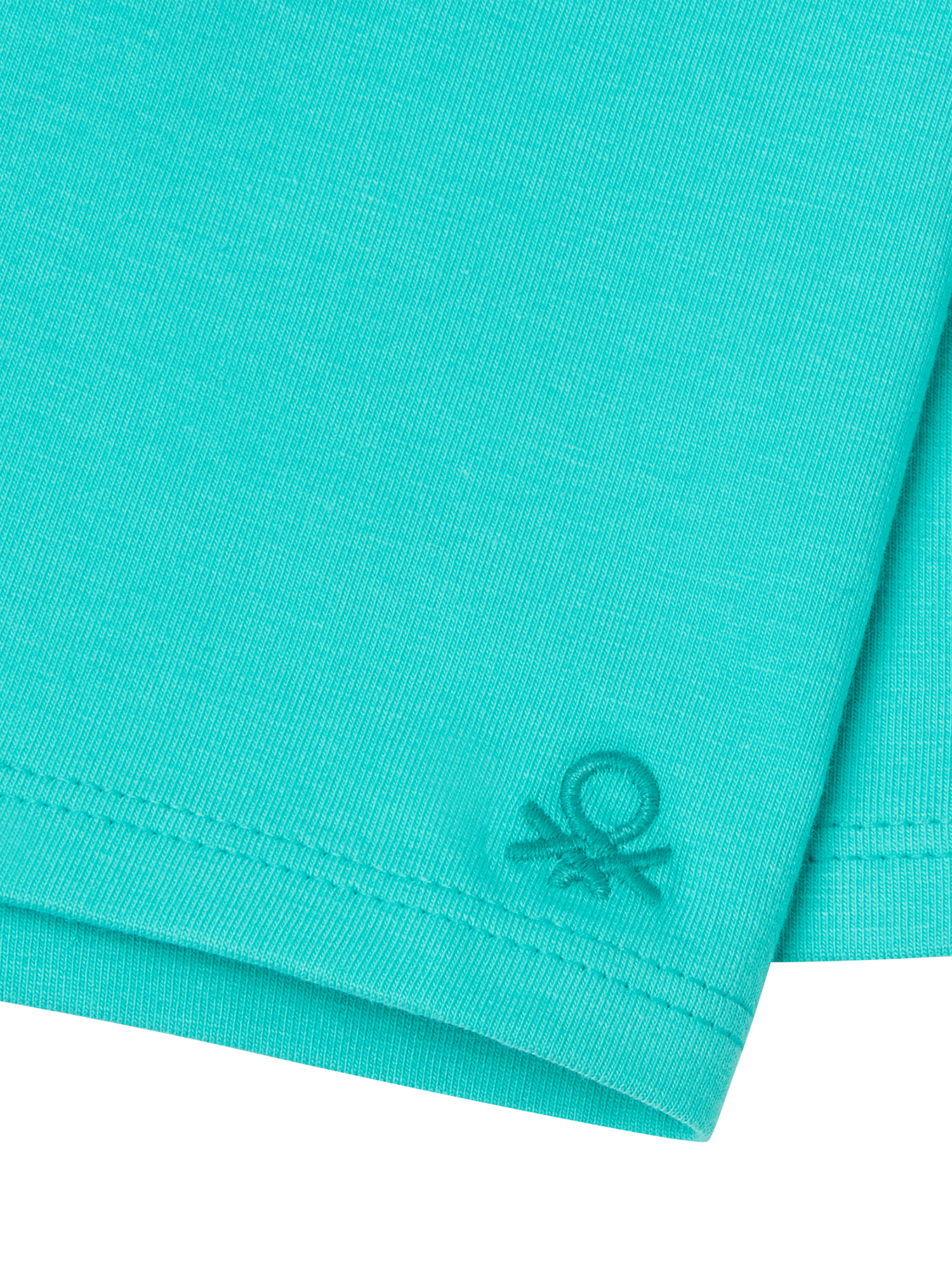Product image 3 of 3, which shows Benetton Kids' Cotton Cycling Shorts, Teal Green, 12-18 months