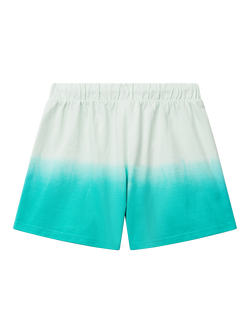 Benetton Kids' Cotton Drawstring Shorts - view 2, Teal Green