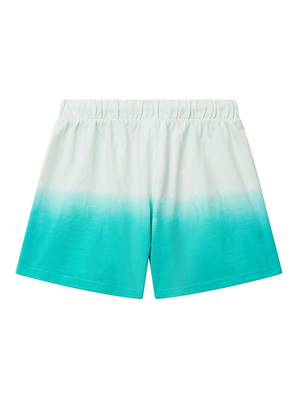 Benetton Kids' Cotton Drawstring Shorts - view 2, Teal Green