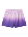 Benetton Kids' Cotton Dip Dyed Drawstring Shorts, Lilac