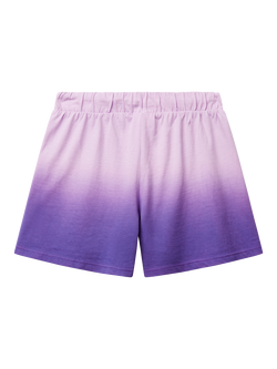 Benetton Kids' Cotton Dip Dyed Drawstring Shorts, Lilac - view 2, Lilac