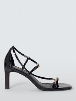 John Lewis Maida Leather Dressy Occasion Sandals, Black, Black