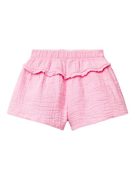 Benetton Baby Muslin Shorts, Pink, Pink