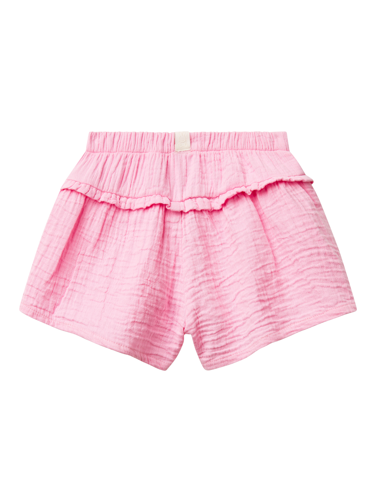 Product image 2 of 3, which shows Benetton Baby Muslin Shorts, Pink, 1-3 months