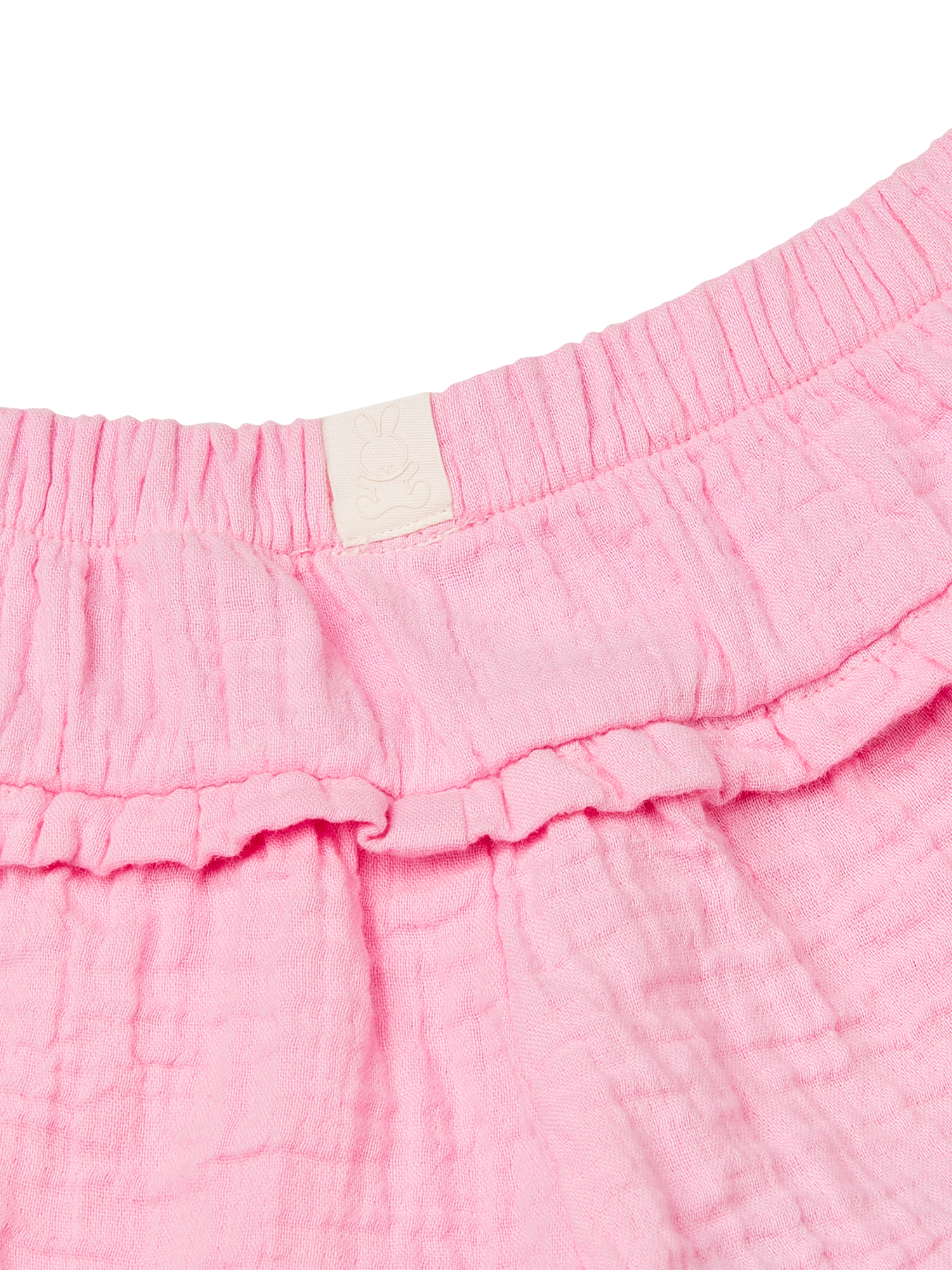 Product image 3 of 3, which shows Benetton Baby Muslin Shorts, Pink, 1-3 months