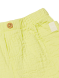 Benetton Baby Muslin Elasticated Shorts, Light Blue Powder, Lime