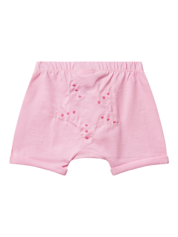 Benetton Baby Embroidered Star Shorts, Pink - view 2, Pink