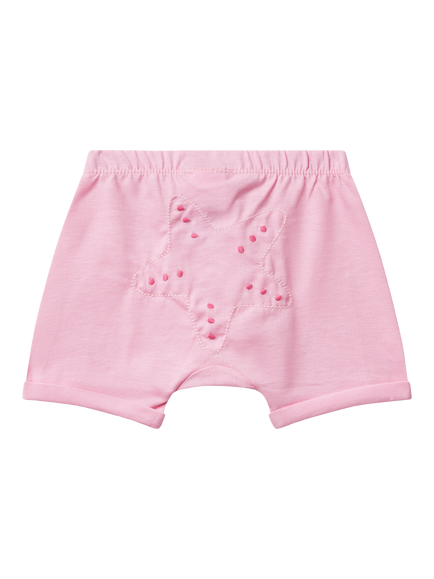 Benetton Baby Embroidered Star Shorts, Pink - view 2, Pink