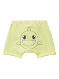 Benetton Baby Embroidered Shark Shorts, Lime