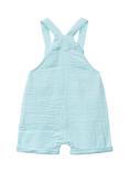 Benetton Baby Cotton Relaxed Dungarees, Light Blue Powder