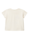 Benetton Baby Cotton Palm Tree Applique T-Shirt, White Cream