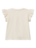 Benetton Baby Cotton Cap Sleeved Tutu Graphic T-Shirt