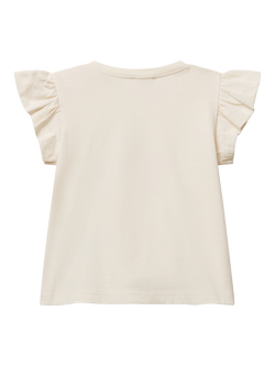 Benetton Baby Cotton Cap Sleeved Tutu Graphic T-Shirt - view 2, White Cream