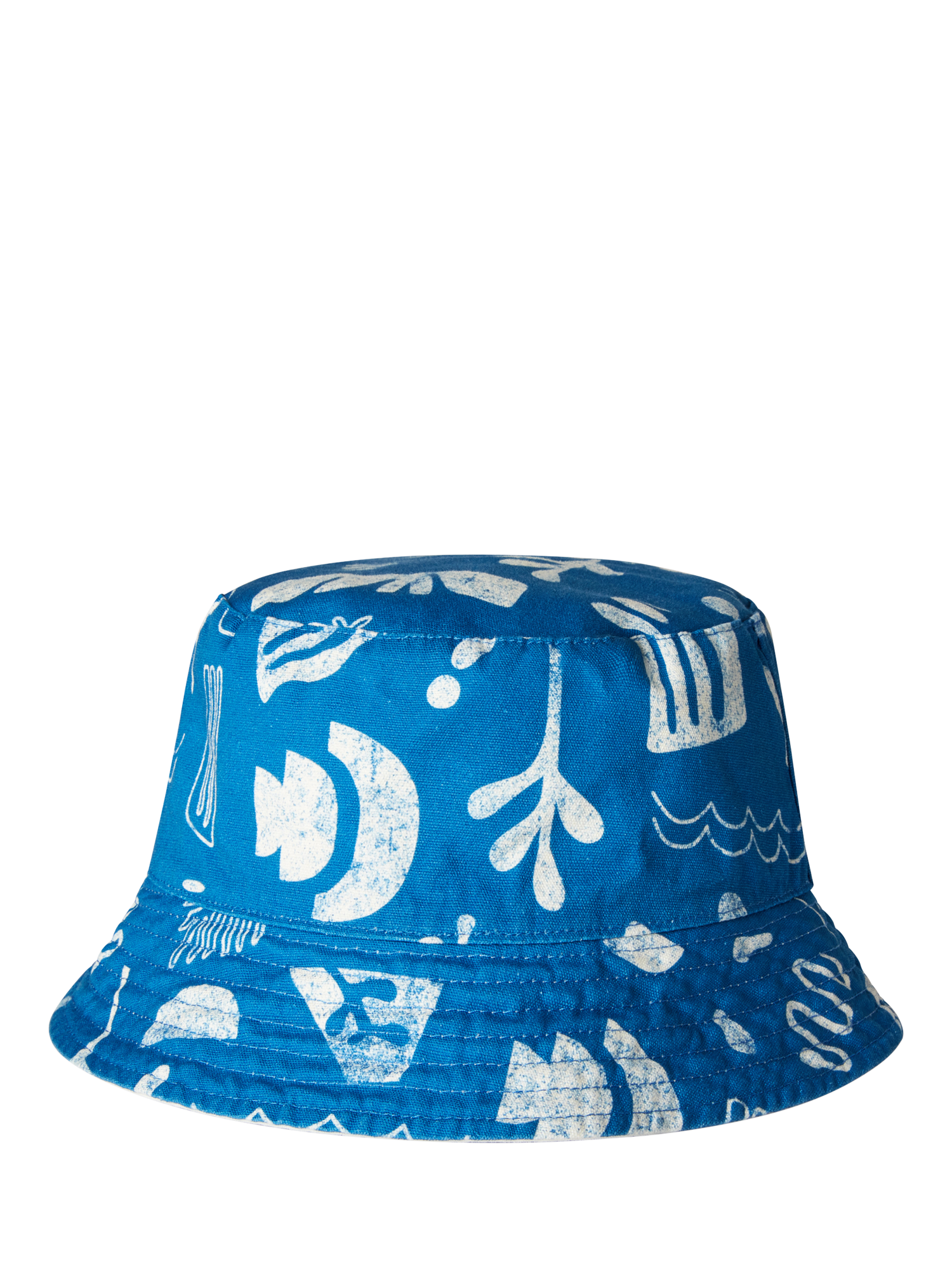 Product image 2 of 2, which shows Benetton Kids' Cotton Reversible Bucket Hat, Blue, 6-7 years