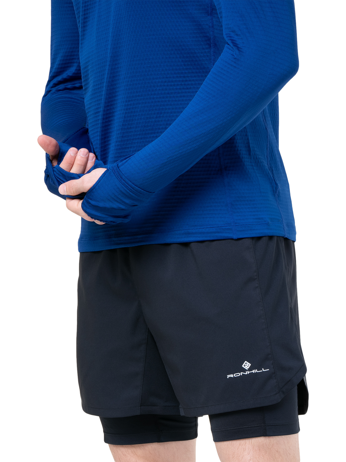 Product image 3 of 5, which shows Ronhill Tech Winter 1/2 Zip Top, Ocean/Electric Blue, XL