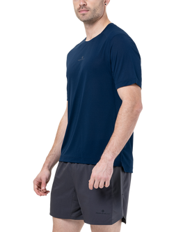 Ronhill Tech Short Sleeve T-Shirt, Dark Navy/Oxide, Dark Navy/Oxide