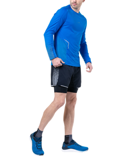 Ronhill Tech Reflect Long Sleeve Top, Bluemarl/Reflect, Bluemarl/Reflect