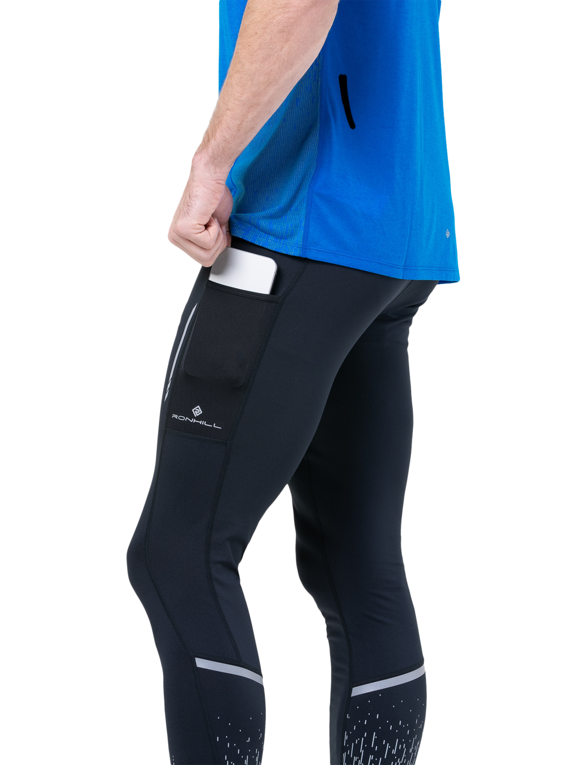 Product image 3 of 6, which shows Ronhill Tech Reflect T-Shirt, Blue/Reflect, S