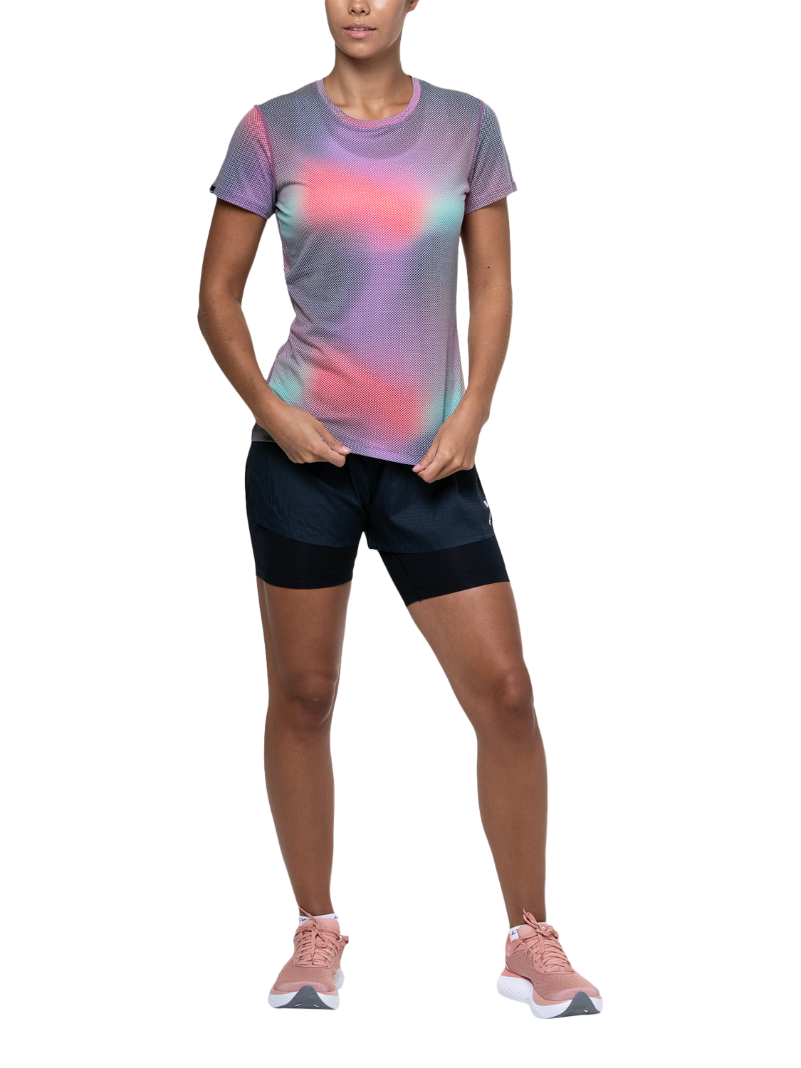 Product image 1 of 5, which shows Ronhill Tech Golden Hour T-Shirt, Multi Glow, 8