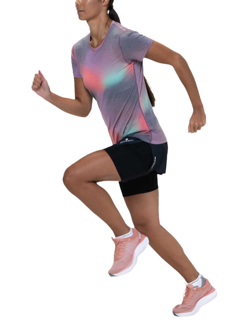 Product image 5 of 5, which shows Ronhill Tech Golden Hour T-Shirt, Multi Glow, 8