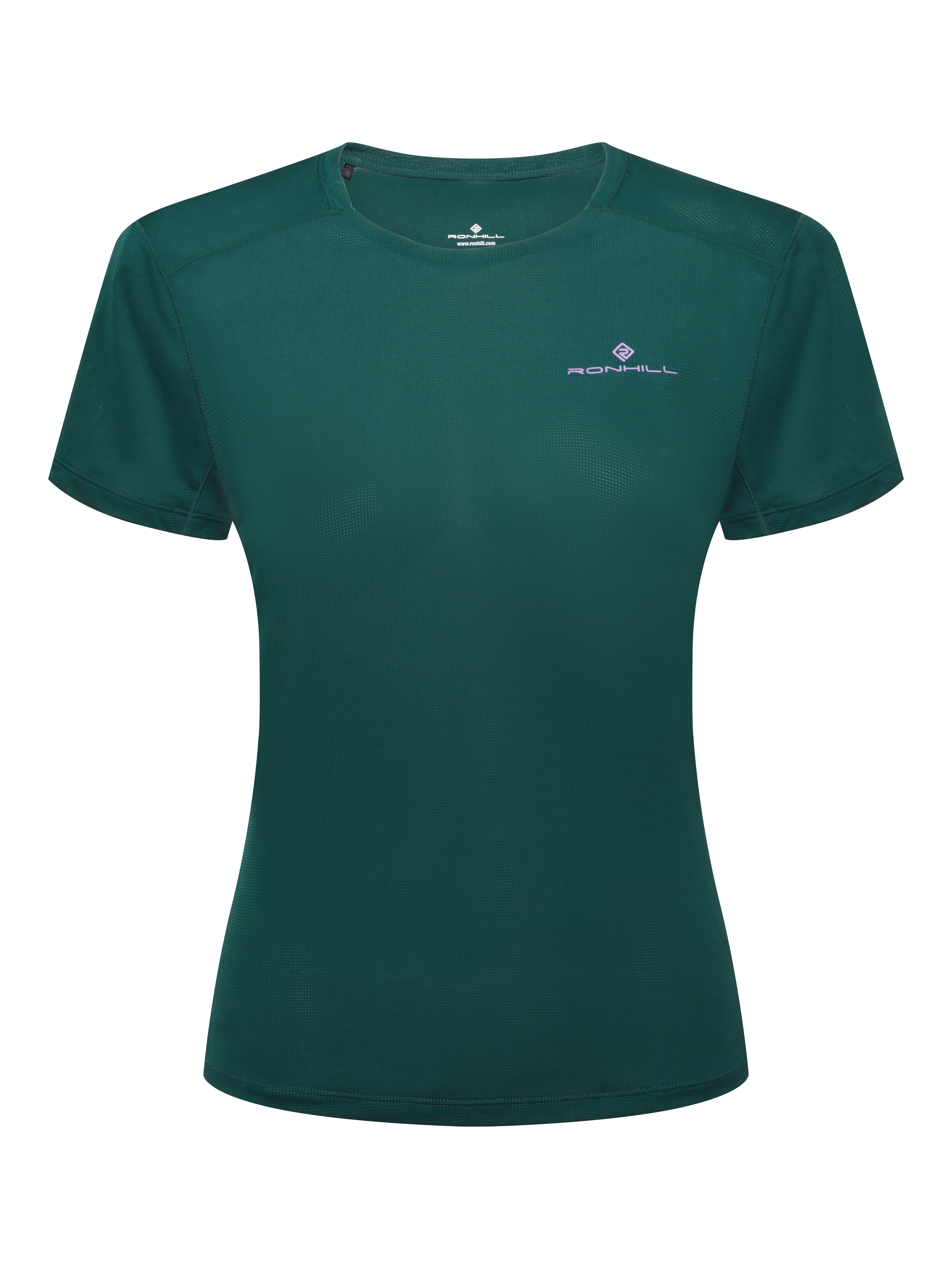 Product image 4 of 5, which shows Ronhill Tech Crew Neck T-Shirt, Seaweed/Iris, 8