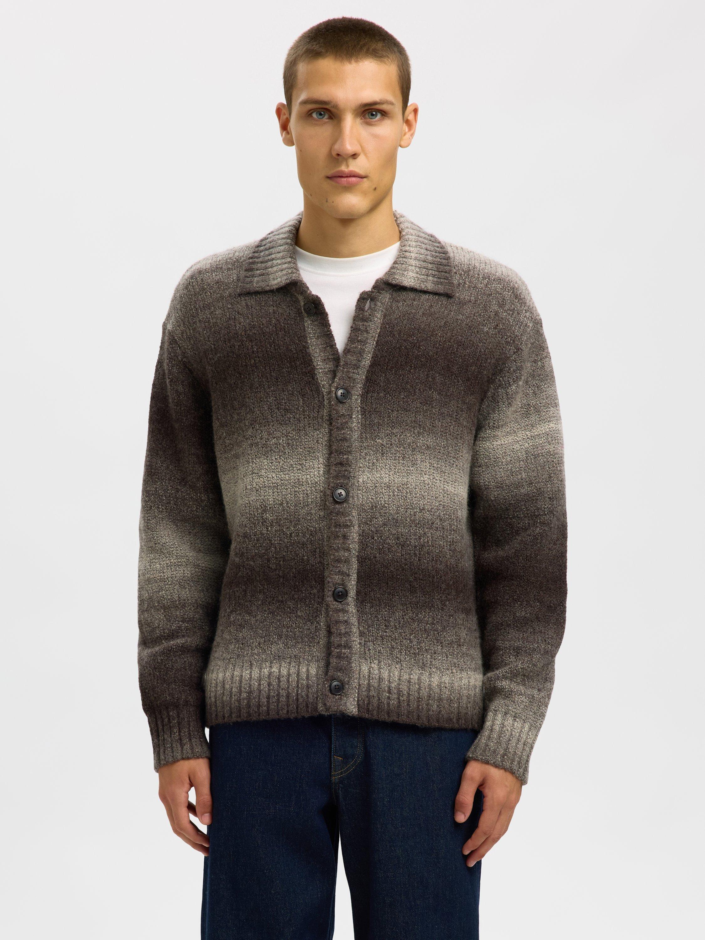 Product image 1 of 6, which shows Selected Gaard Ombre Wool Blend Cardigan, Delicioso Angora, S