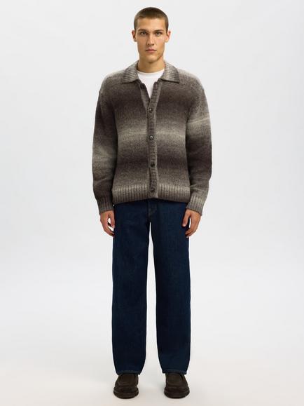 Selected Gaard Ombre Wool Blend Cardigan, Delicioso Angora - view 2, Delicioso Angora