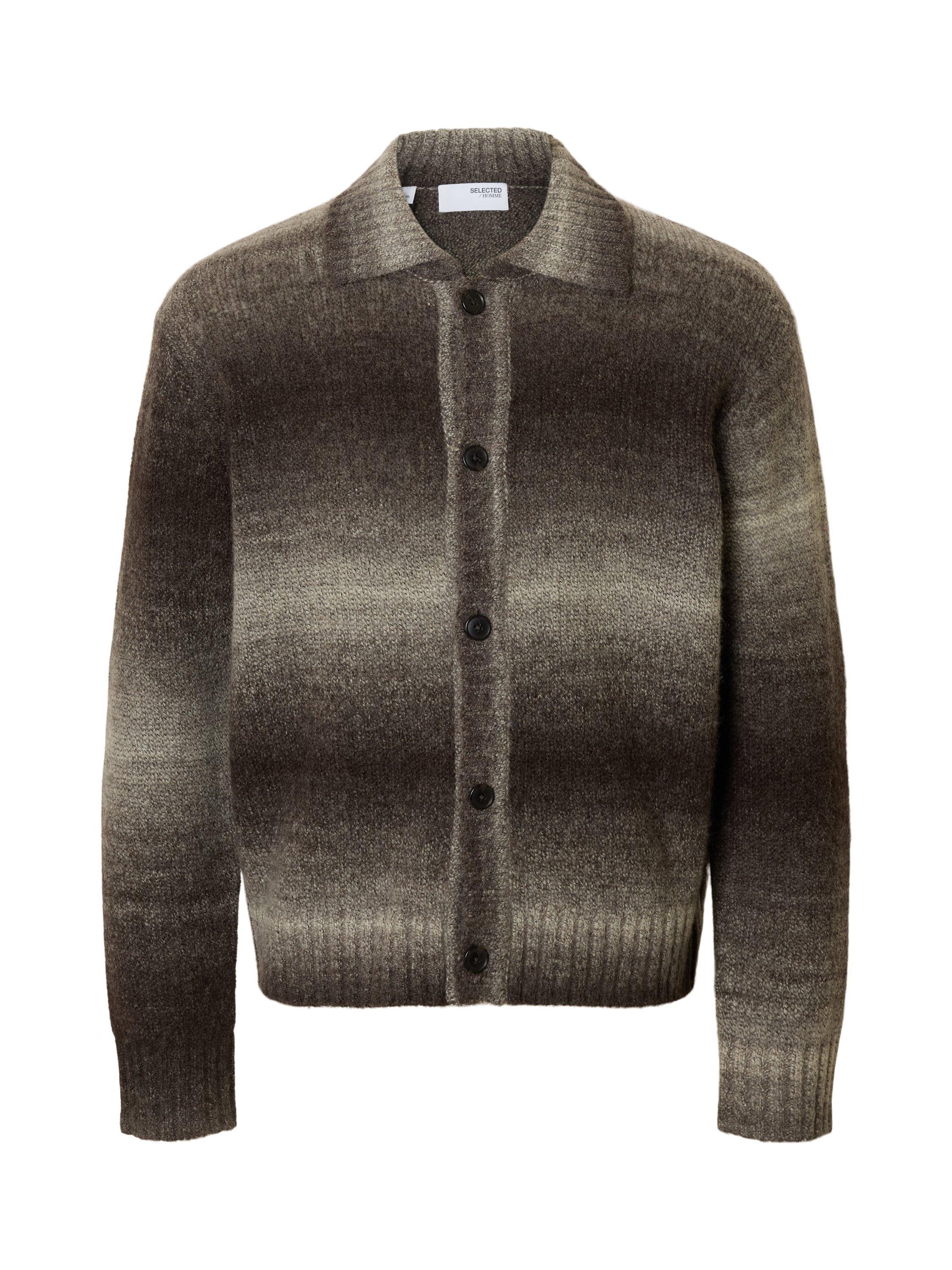 Product image 6 of 6, which shows Selected Gaard Ombre Wool Blend Cardigan, Delicioso Angora, S